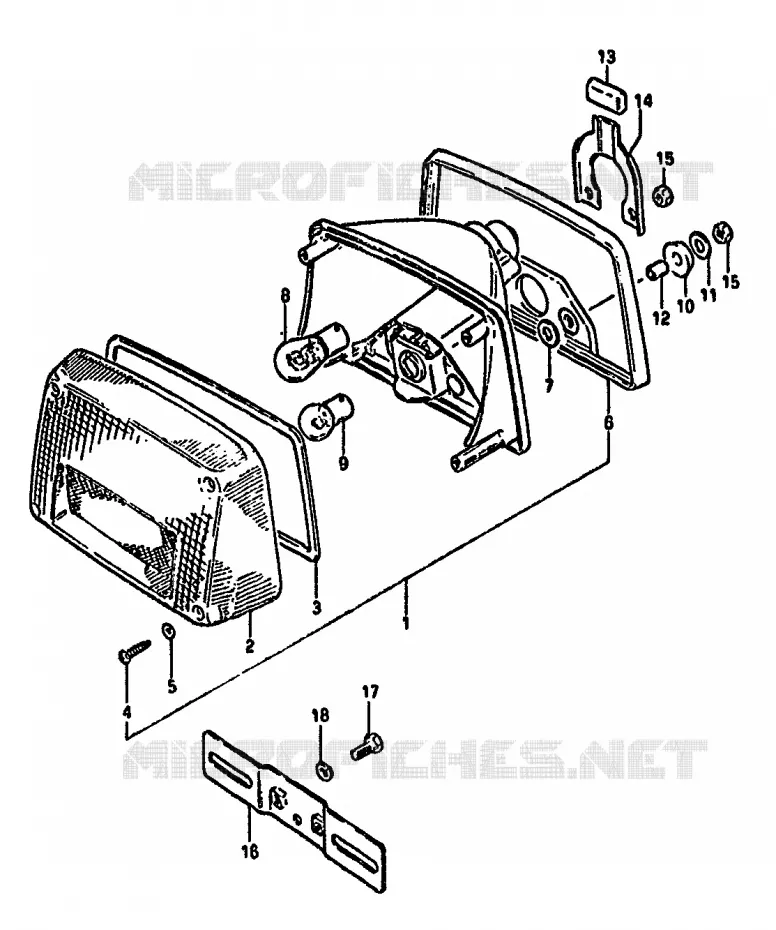 FEU ARRIERE Suzuki MOTO 550 GS 1982  GS550MZ(X/Z)