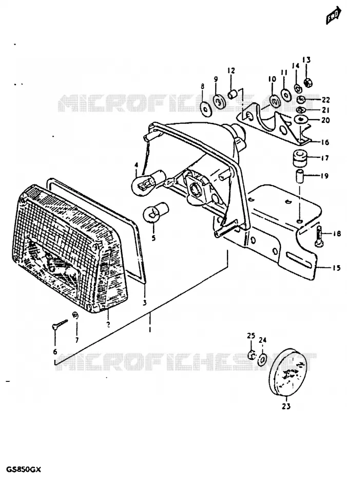 FEU ARRIERE Suzuki MOTO 850 GS 1981  GS850GX(T/X)