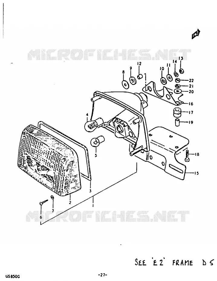 FEU ARRIERE Suzuki MOTO 850 GS 1986  GS850G