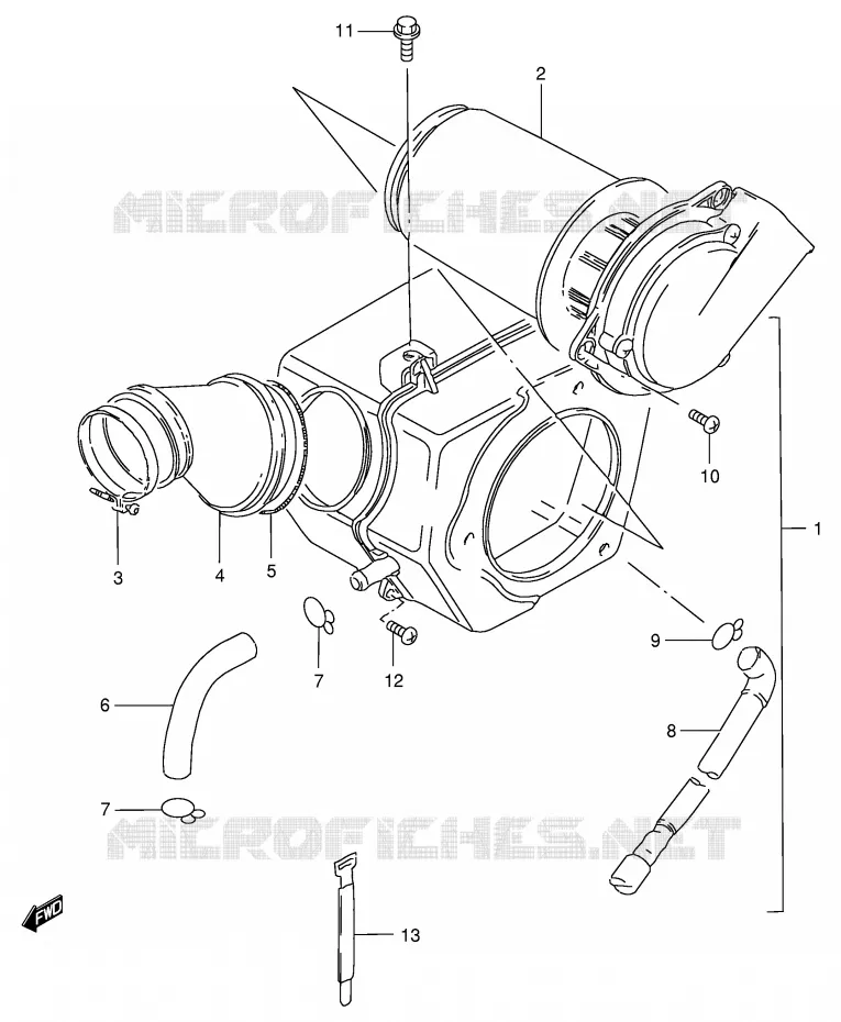 FILTRE A AIR (GS125ESK/ESL E24, MODELE M/R) Suzuki MOTO 125 GS 1989  GS125ESK(E1)