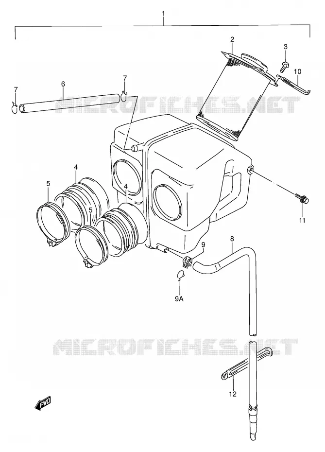 FILTRE A AIR Suzuki MOTO 500 GS-E 1989  GS500EK(E2)
