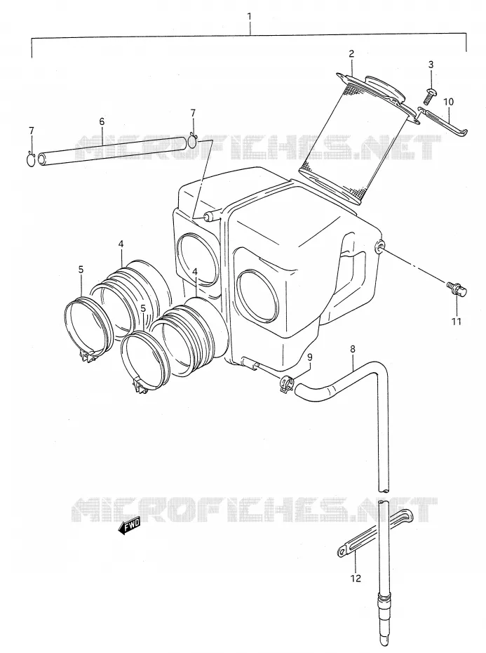 FILTRE A AIR Suzuki MOTO 500 GS-E 1993  GS500EP(E28)
