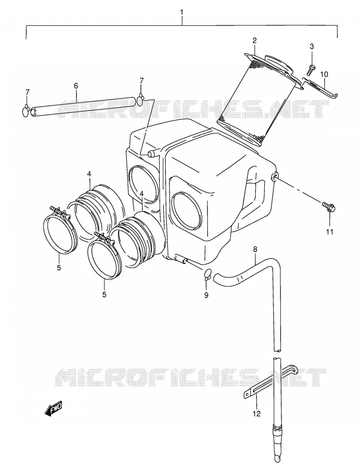 FILTRE A AIR Suzuki MOTO 500 GS-E 2001  GS500UK1(E2)