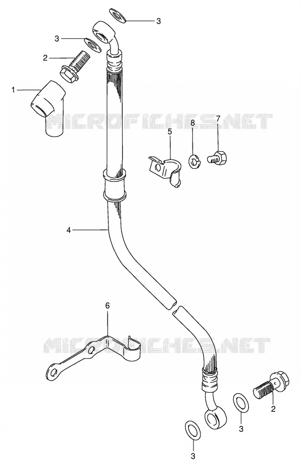 FLEXIBLE DE FREIN Suzuki MOTO 125 GN 1991  GN125EM(E1)