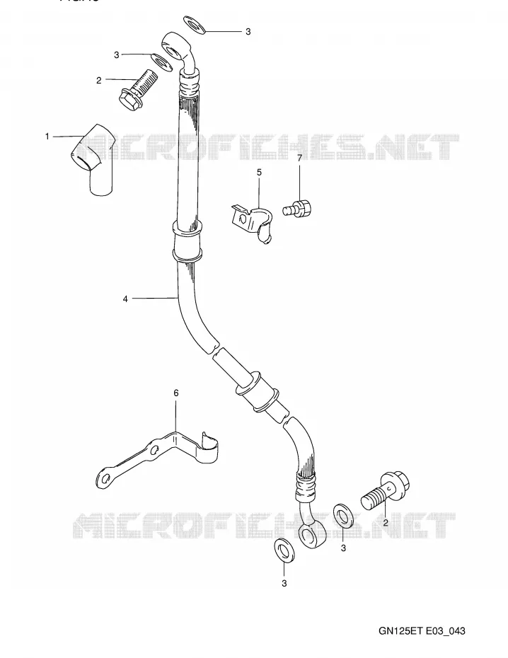 FLEXIBLE DE FREIN Suzuki MOTO 125 GN 1991  GN125EM(E3)