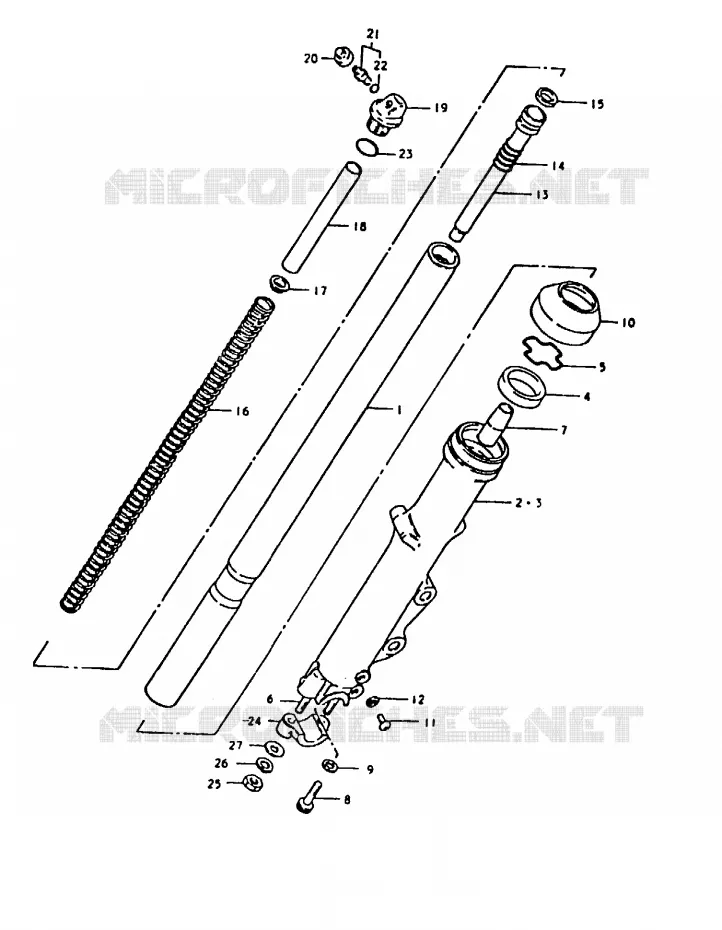 FOURCHE AVANT Suzuki MOTO 1000 GS 1980  GS1000T(T)