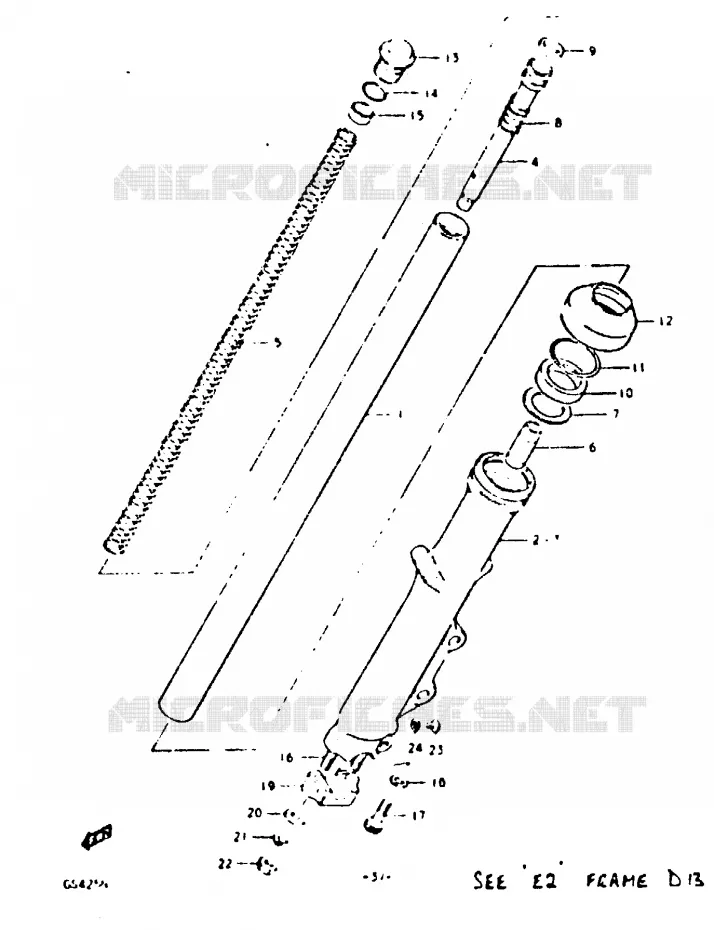 FOURCHE AVANT Suzuki MOTO 425 GS 1992  GS425N(N)