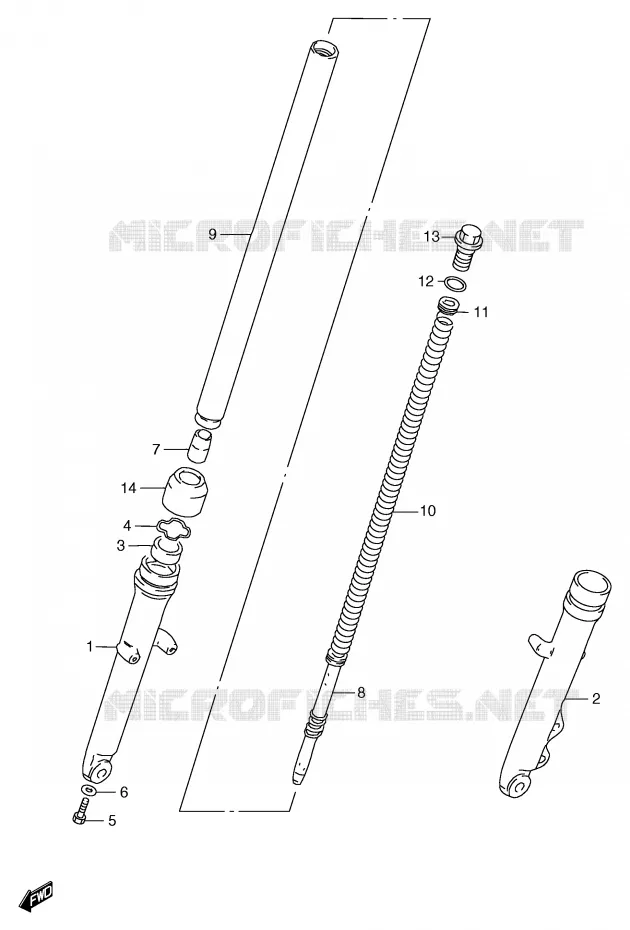 FOURCHE Suzuki MOTO 125 GS 2000  GS125UY(E71)