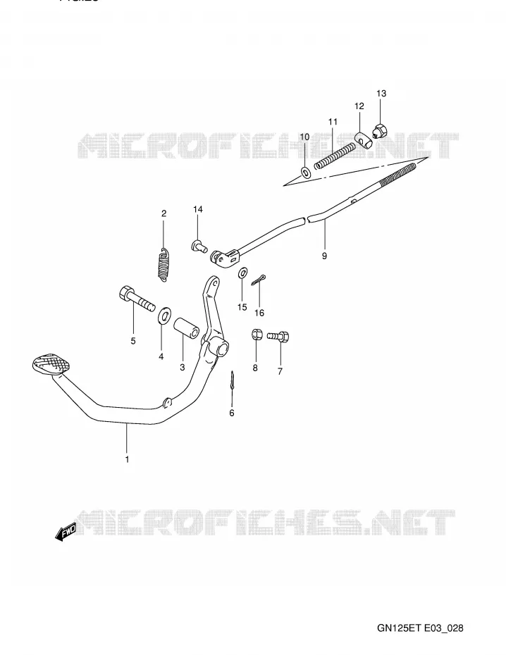 FREIN ARRIERE Suzuki MOTO 125 GN 1992  GN125EN(E3)