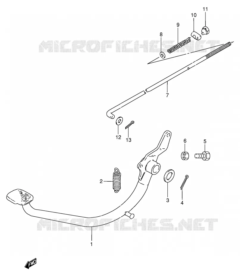 FREIN ARRIERE Suzuki MOTO 250 GN 1992  GN250N(E2)