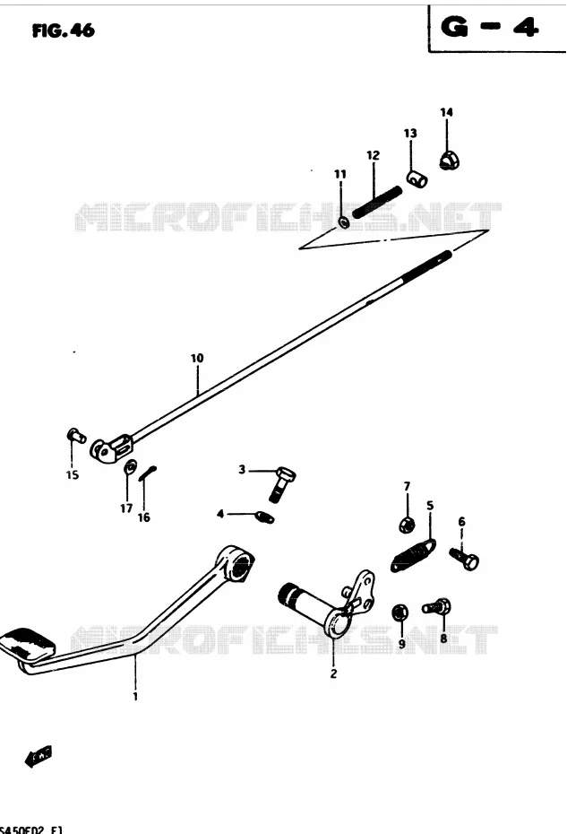 FREIN ARRIERE Suzuki MOTO 450 GS-E 1983  GS450ED2(2/Z/D)