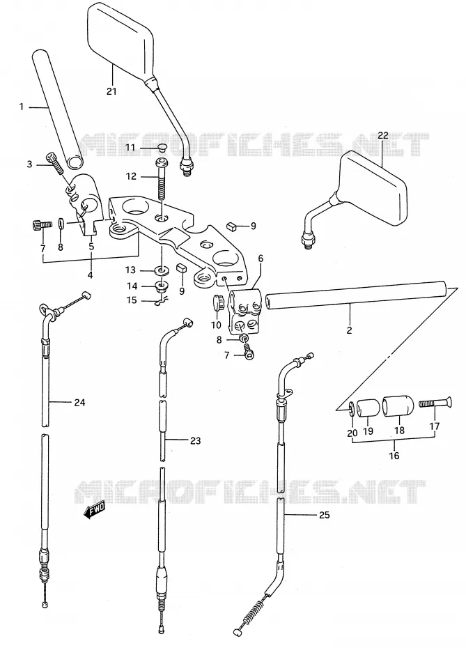 GUIDON (MODELE K) Suzuki MOTO 500 GS-E 1994  GS500ER(E28)