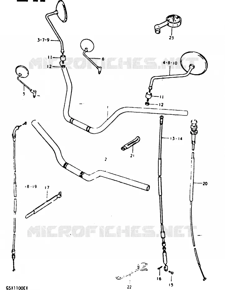 GUIDON Suzuki MOTO 1100 GSX 1980  GSX1100T(T/X)