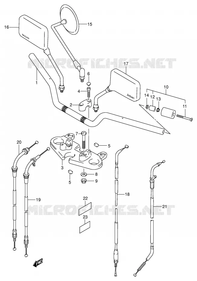 GUIDON Suzuki MOTO 500 GS-E 2002  GS500UK2(E2)