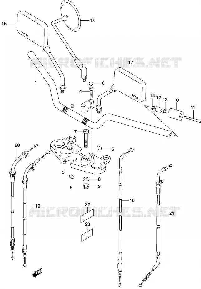 GUIDON Suzuki MOTO 500 GS-E 2003  GS500UK3(P19)