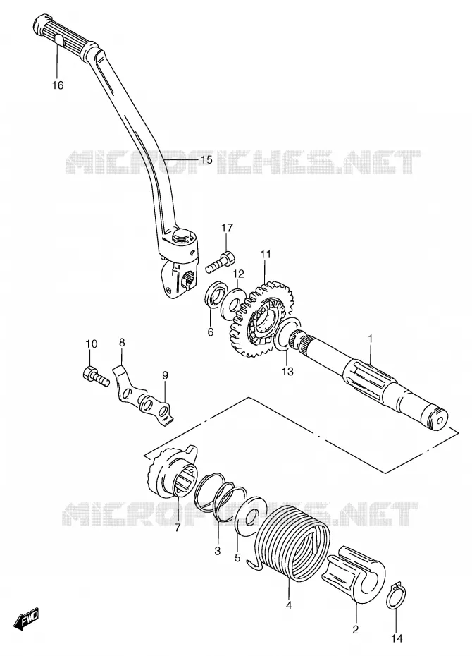 KICK  (GS125UX/UY) Suzuki MOTO 125 GS 2000  GS125SY(E71)