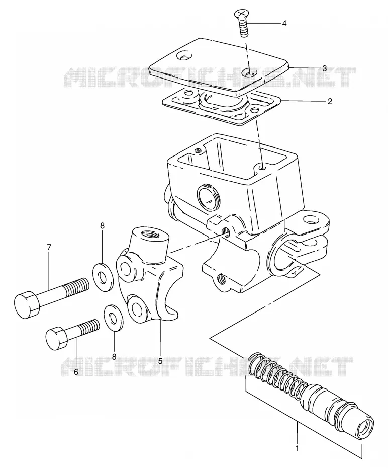 MAITRE CYLINDRE  (MODELE F/J/K/L/M/N/P) Suzuki MOTO 250 GN 1992  GN250N(E2)
