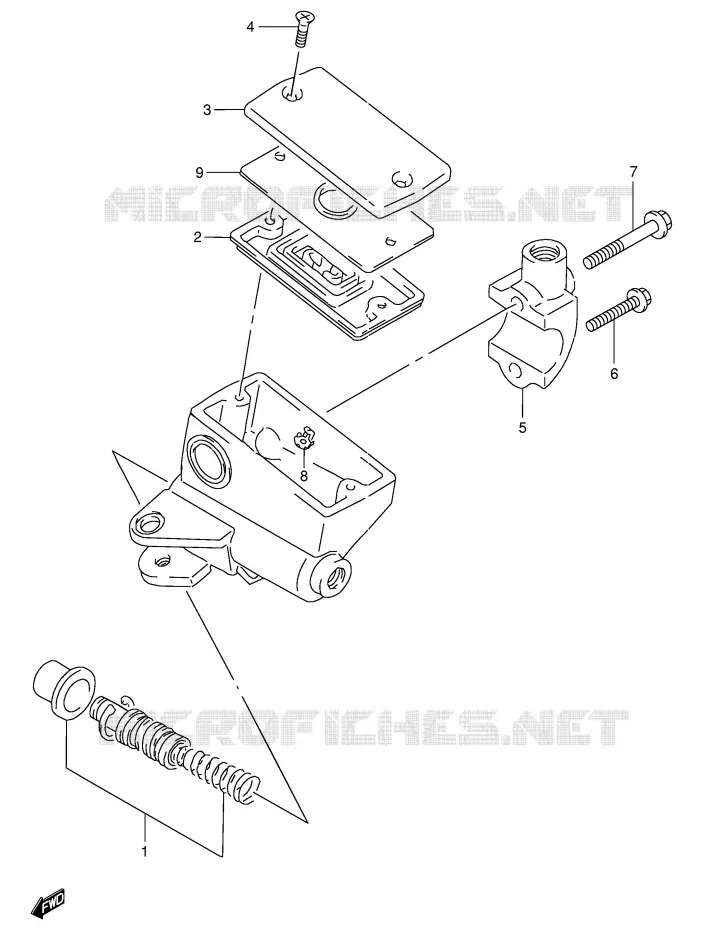 MAITRE CYLINDRE  (MODELE R) Suzuki MOTO 250 GN 1991  GN250EM(E2)