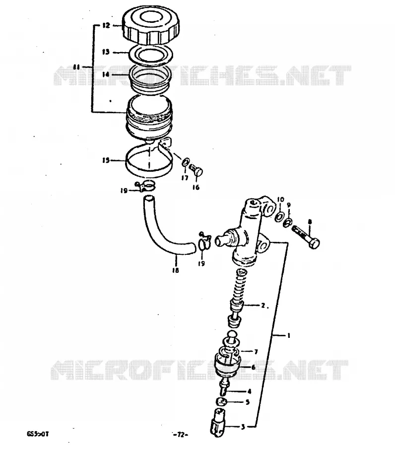 MAITRE CYLINDRE ARRIERE Suzuki MOTO 550 GS 1980  GS550ET(T)
