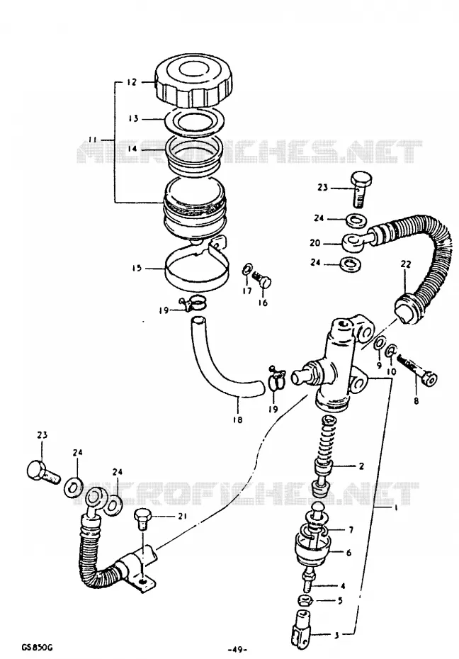 MAITRE CYLINDRE ARRIERE Suzuki MOTO 850 GS 1986  GS850G