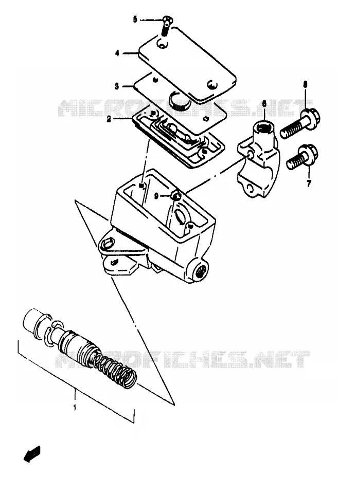 MAITRE CYLINDRE AVANT (GSF1200SAV/SAW/SAX/SAY) Suzuki MOTO 1200 BANDIT 1998  GSF1200W/GSF1200SW/GSF1200SAW