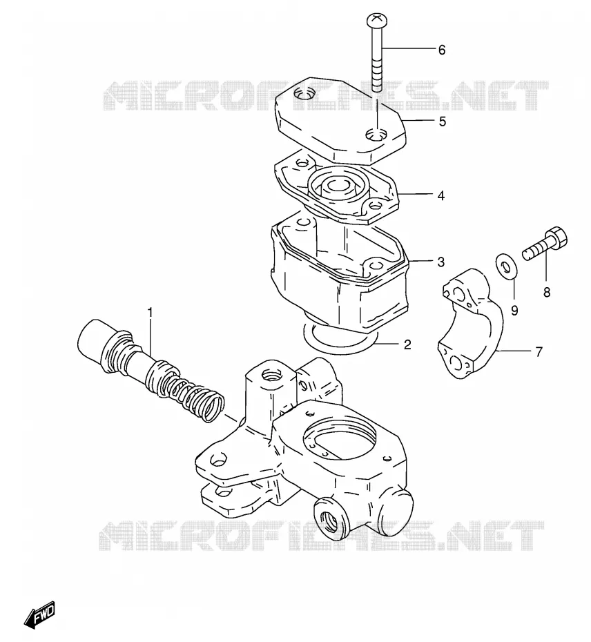 MAITRE CYLINDRE AVANT (MODELE Z/D/F) Suzuki MOTO 125 GS 1982  GS125EZ(E1)