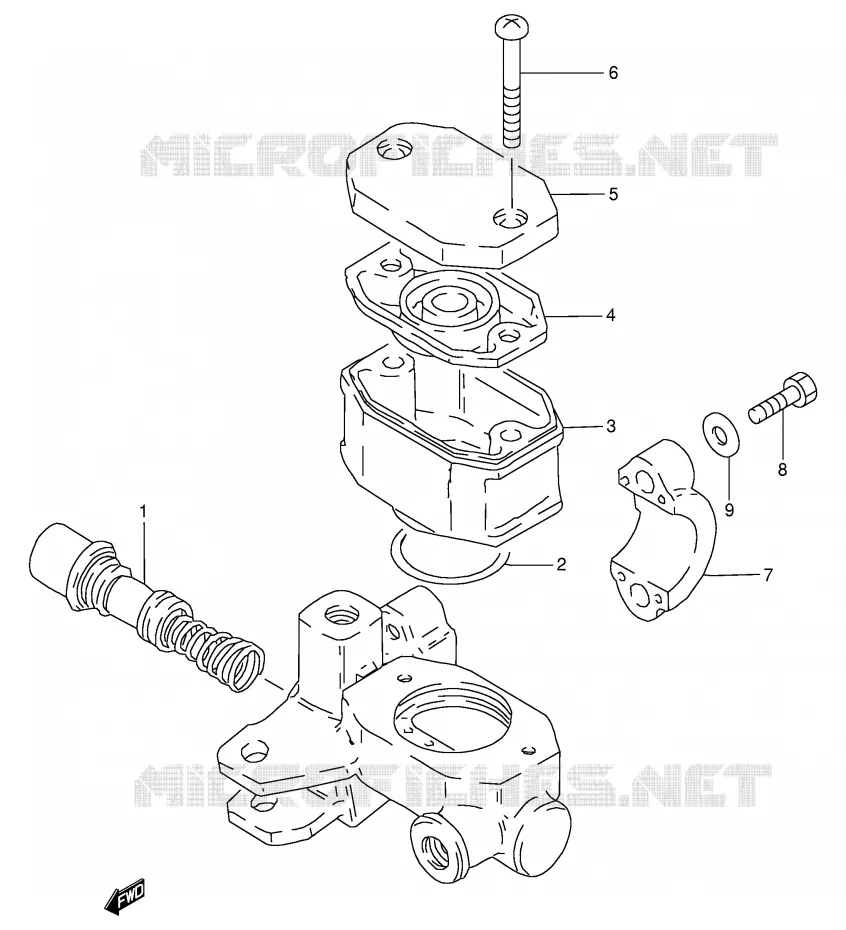 MAITRE CYLINDRE AVANT (MODELE Z/D/K) Suzuki MOTO 125 GN 1991  GN125EM(E1)