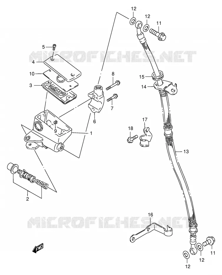MAITRE CYLINDRE AVANT Suzuki MOTO 250 GN 2000  GN250EY(E2)