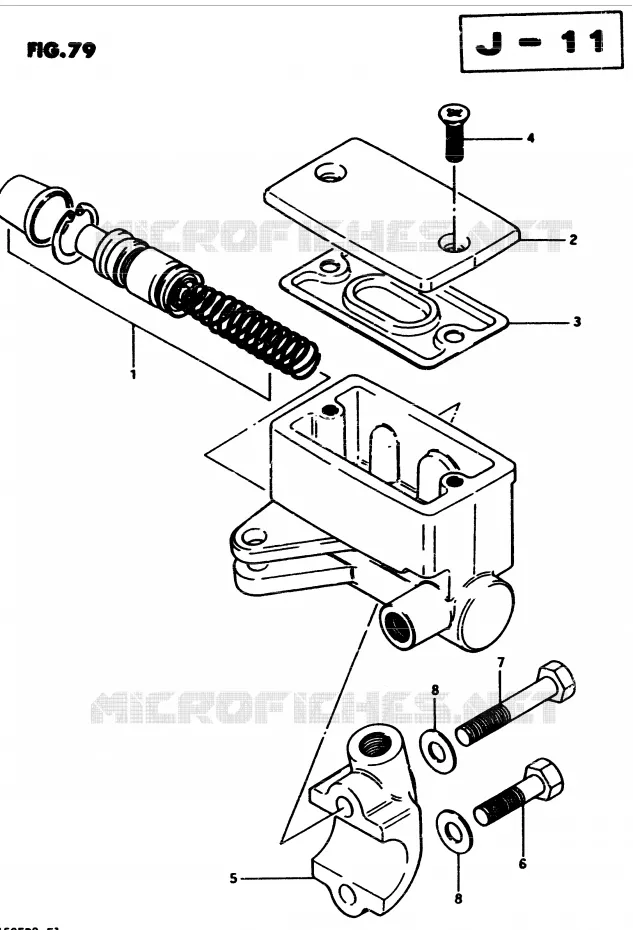 MAITRE CYLINDRE (E34) Suzuki MOTO 450 GS-S 1982  GS450SZ(2/Z/D)