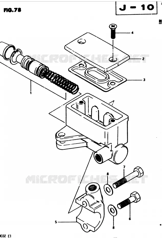 MAITRE CYLINDRE Suzuki MOTO 450 GS-E 1983  GS450ED2(2/Z/D)