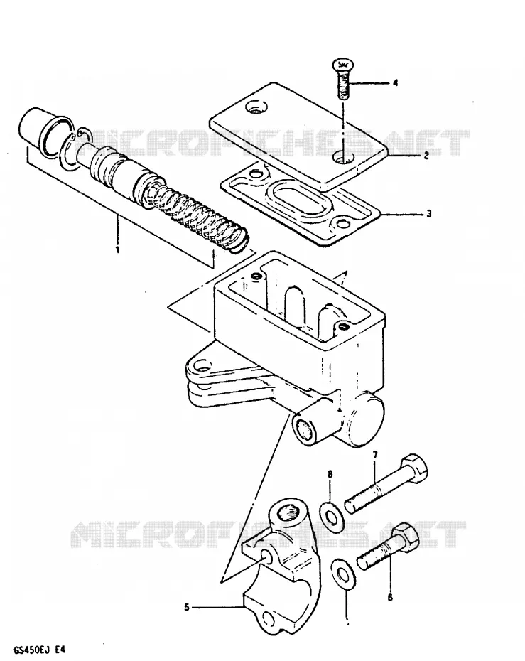 MAITRE CYLINDRE Suzuki MOTO 450 GS-E 1987  GS450EH(E/F/G/H/J)