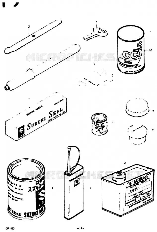 OPTIONS Suzuki MOTO 100 GP 1978  GP100UC(C/N)