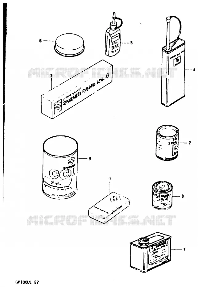 OPTIONS Suzuki MOTO 100 GP 1983  GP100UD(X/D/L)