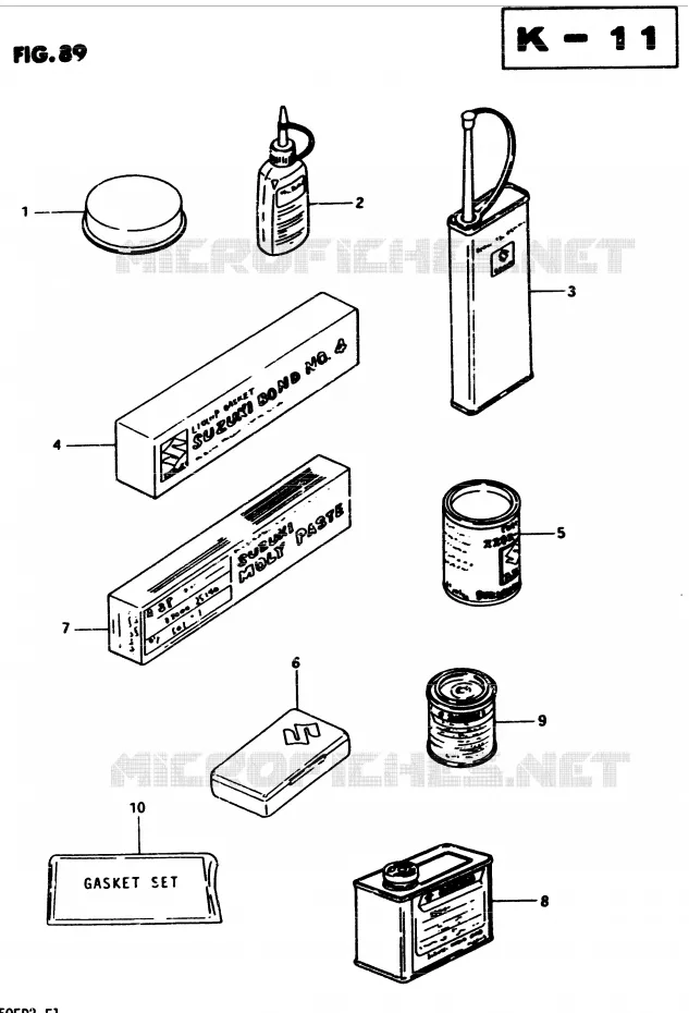 OPTIONS Suzuki MOTO 450 GS 1982  GS4502(2/Z/D)