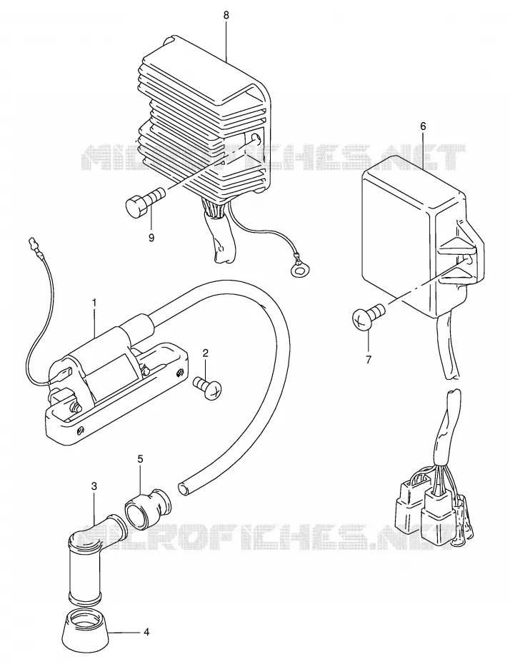 PARTIE ELECTRIQUE (GS125Z/D,GS125UR E71) Suzuki MOTO 125 GS 1989  GS125ESK(E1)