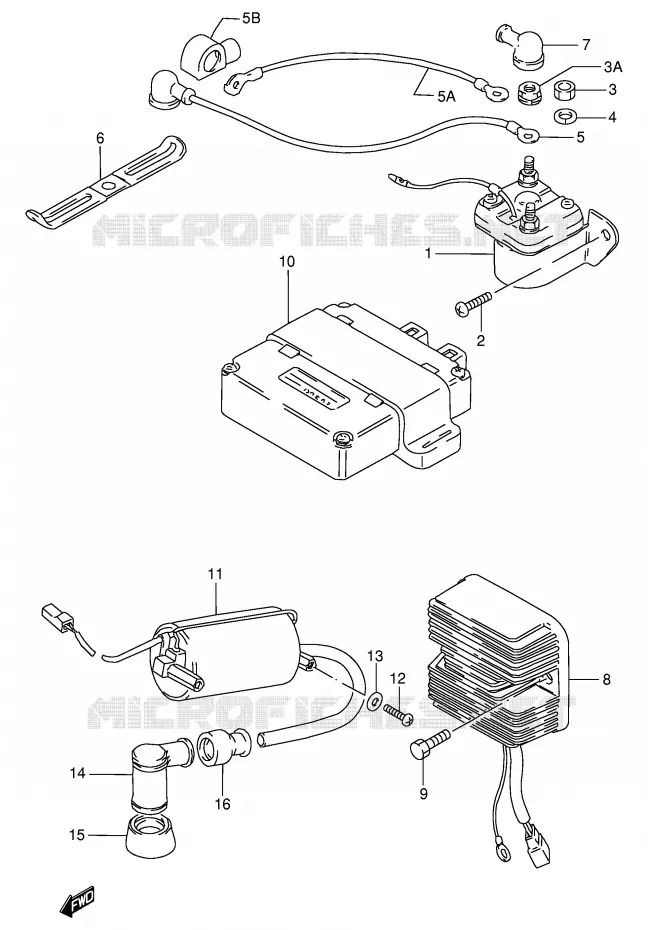 PARTIE ELECTRIQUE (MODELE Z/D/K/M) Suzuki MOTO 125 GN 1982  GN125Z(E1)