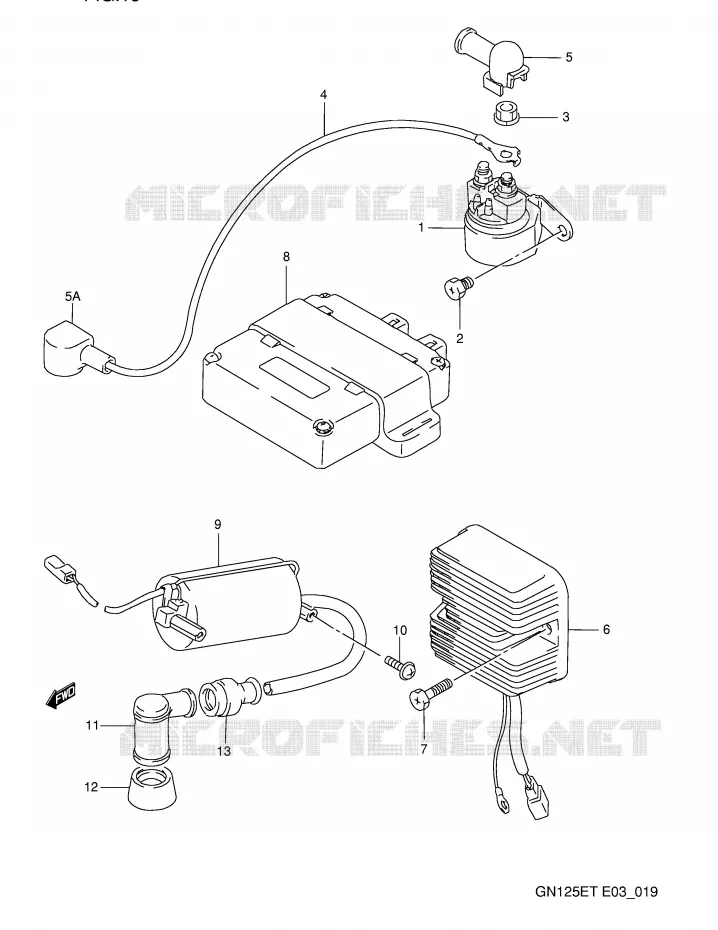 PARTIE ELECTRIQUE Suzuki MOTO 125 GN 1995  GN125ES(E3)