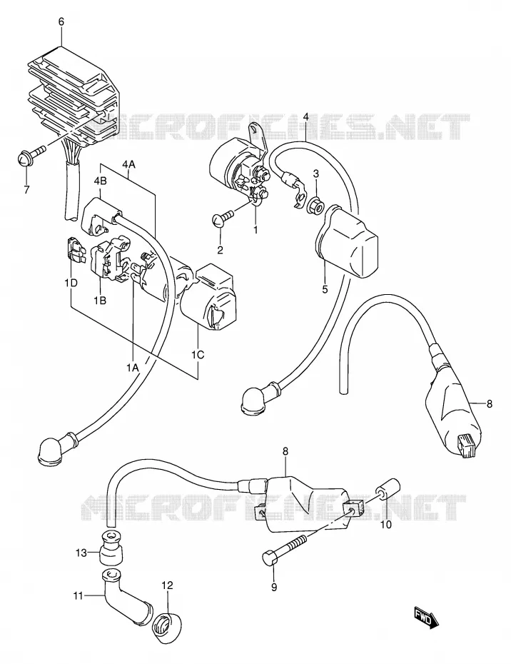 PARTIE ELECTRIQUE Suzuki MOTO 500 GS-E 1990  GS500EUL(E2)