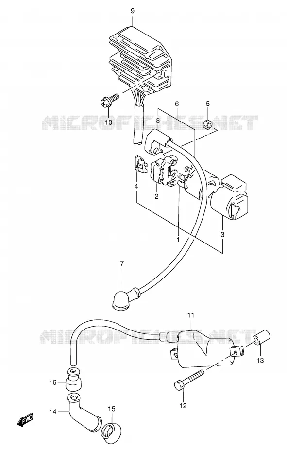 PARTIE ELECTRIQUE Suzuki MOTO 500 GS-E 2002  GS500K2(E2)