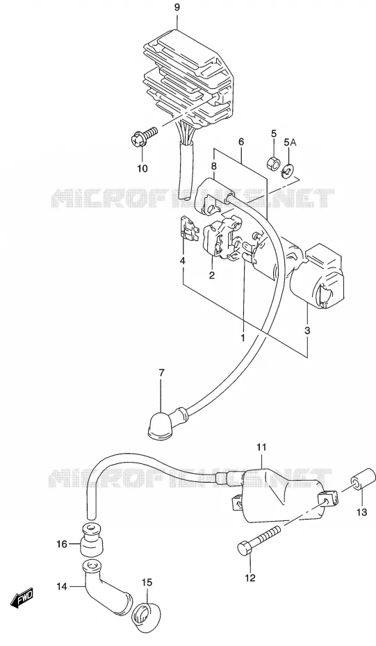 PARTIE ELECTRIQUE Suzuki MOTO 500 GS-E 2003  GS500K3(P19)