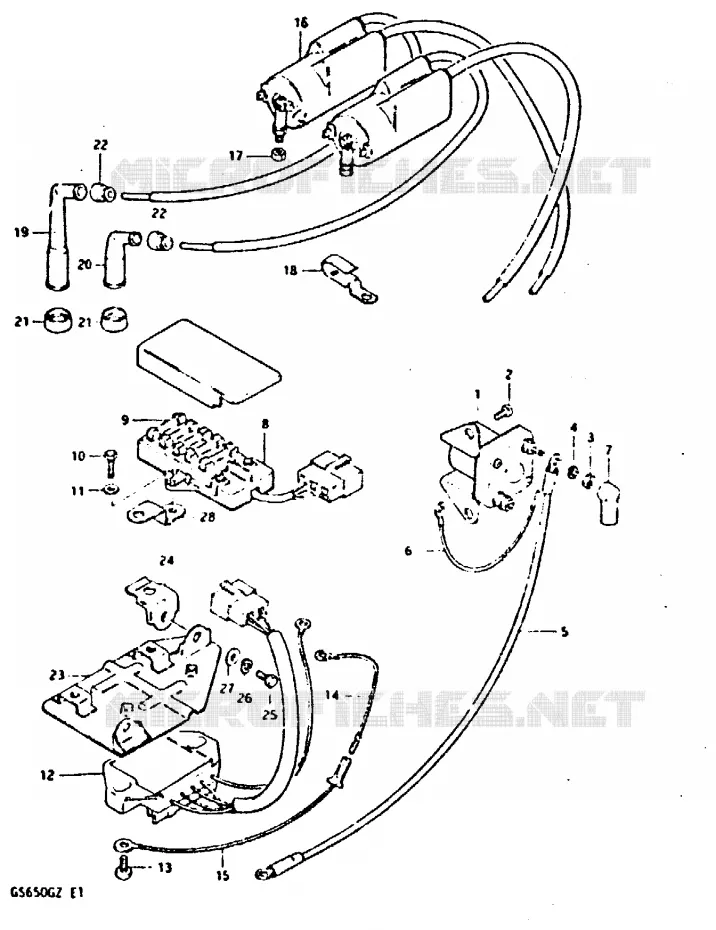 PARTIE ELECTRIQUE Suzuki MOTO 650 GS 1999  GS650GX(X/Z)