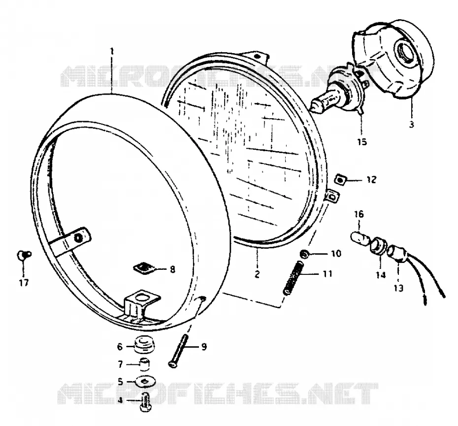 PHARE (E2) Suzuki MOTO 550 GS 1981  GS550LX