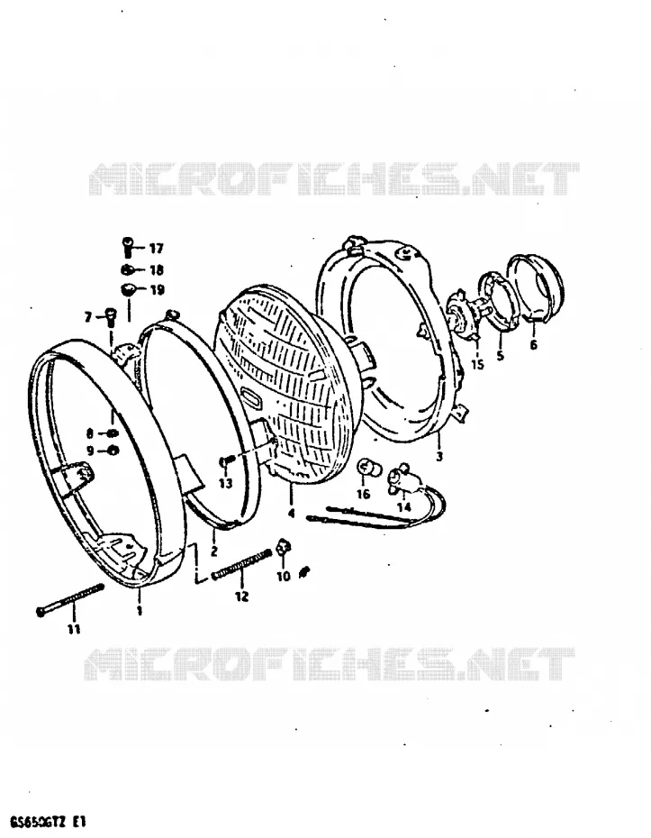 PHARE (E2) Suzuki MOTO 650 GS 1999  GS650GTX(X/Z)