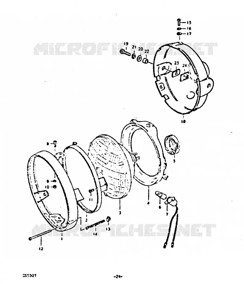 PHARE (E4) Suzuki MOTO 550 GS 1980  GS550T(T)
