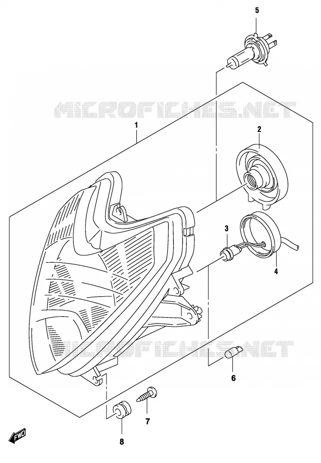 PHARE (GS500FK4 P24) Suzuki MOTO 500 GS-E 2004  GS500K4(P19)