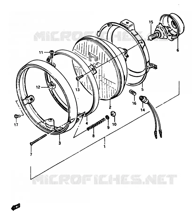 PHARE (GSX1100EE/EF/EG) Suzuki MOTO 1100 GSX-E 1985  GSX1100ESF(E/F/G)