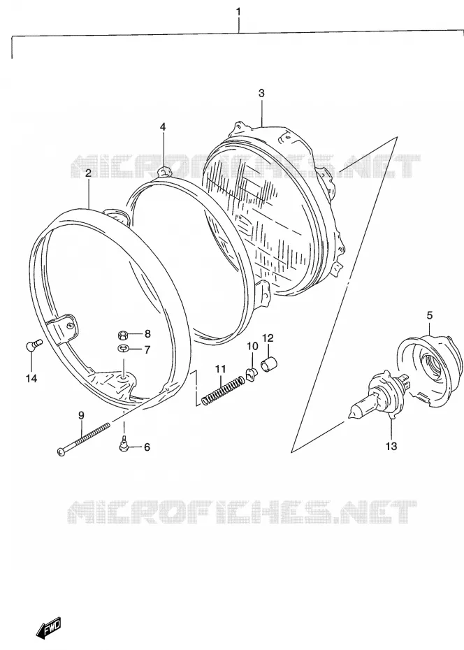 PHARE (P24) Suzuki MOTO 500 GS-E 2003  GS500K3(P19)