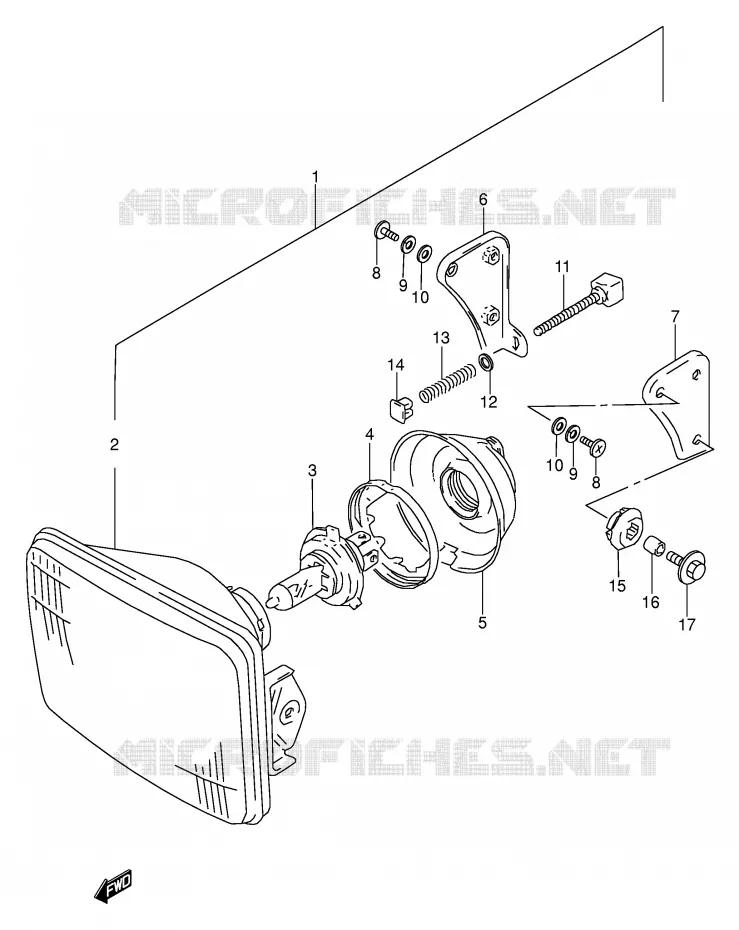PHARE (P9) Suzuki MOTO 500 GS-E 1996  GS500EUT(E2)