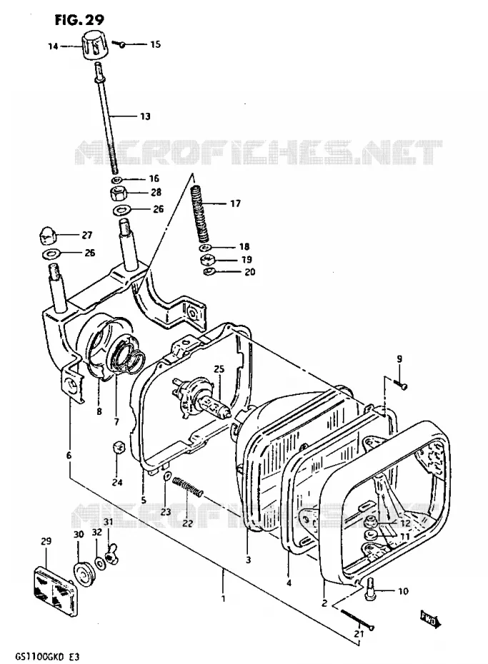 PHARE Suzuki MOTO 1100 GS-G 1982  GS1100GK2(Z/2/D)
