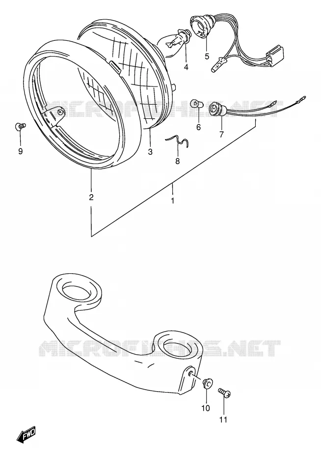 PHARE Suzuki MOTO 125 GN 1994  GN125R(E1)